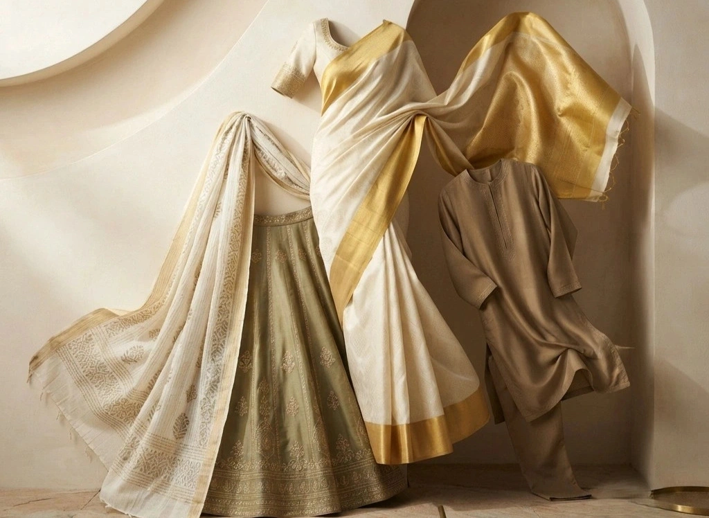 Women in ethnic wear sarees